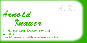 arnold knauer business card